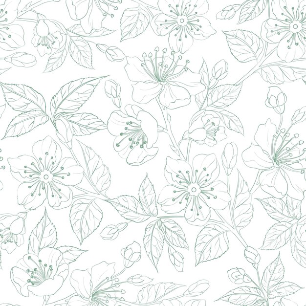 Sakura seamless pattern