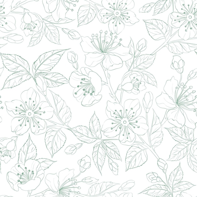 Sakura seamless pattern