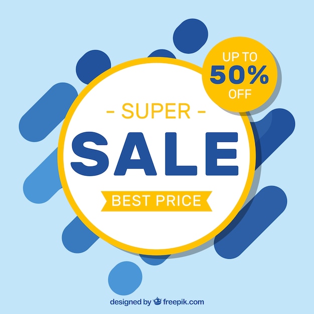 Sale background in flat style