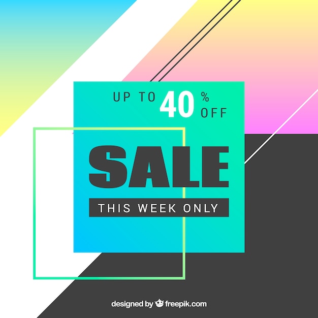 Sale background in gradient style