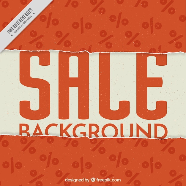 Free Vector sale background in retro style