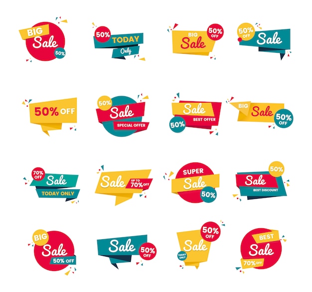 Sale badge vector design set