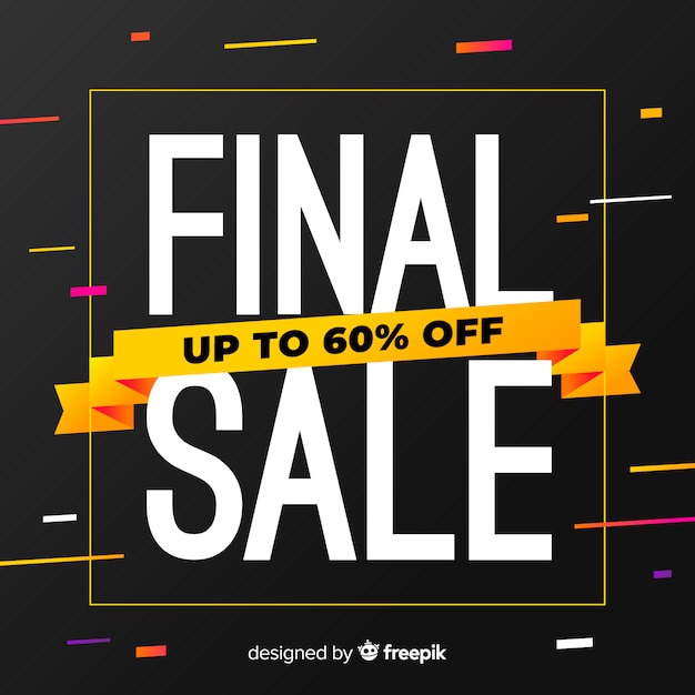 Sale banner in flat design