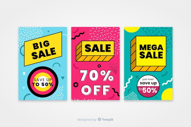 Sale banner template, mega deal discount offer