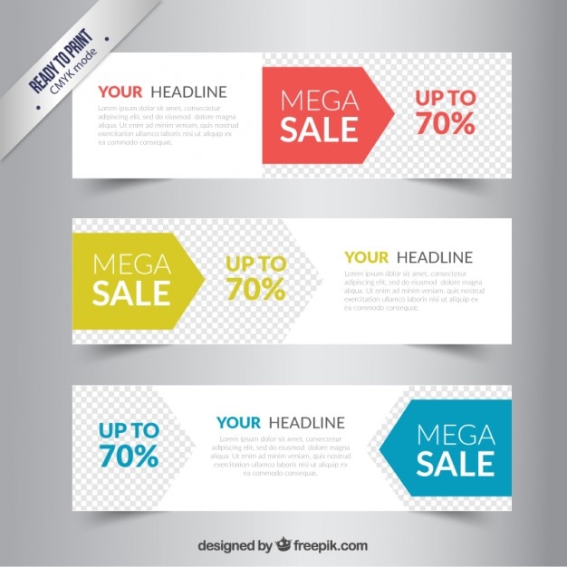 Free vector sale banners