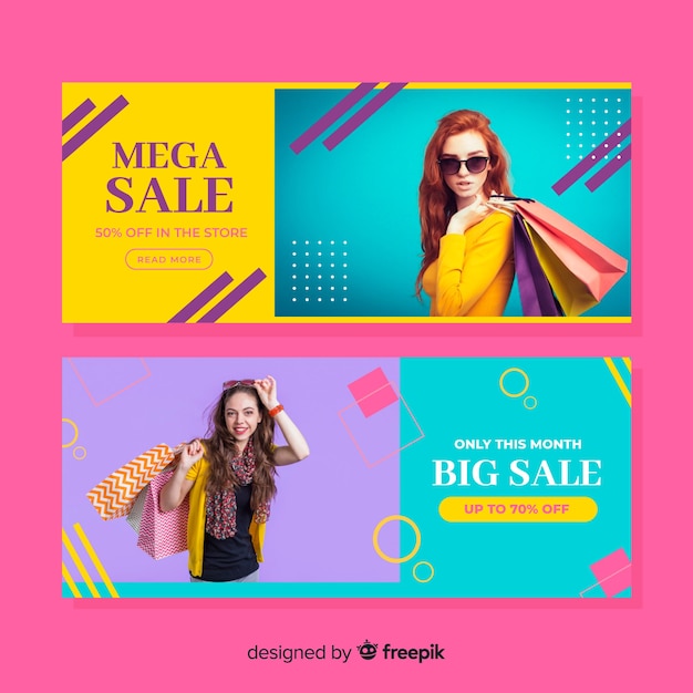 Free Vector sale banners