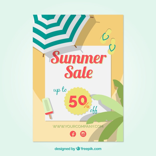 Sale flyer of summer 