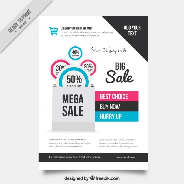 Free vector sale flyer template