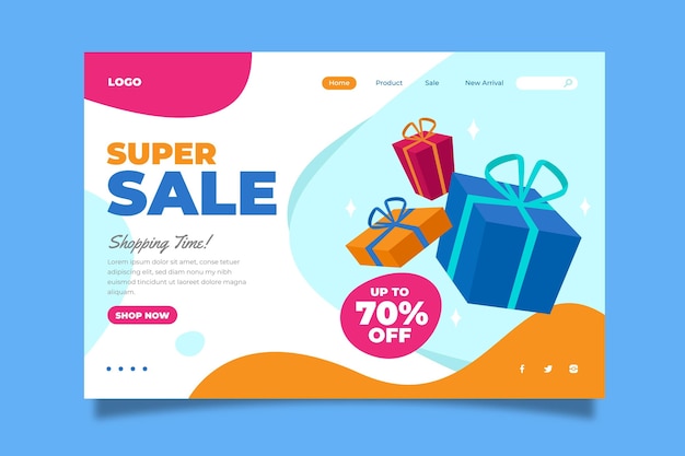 Sale landing page template