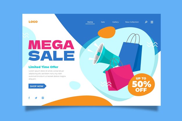 Sale landing page template