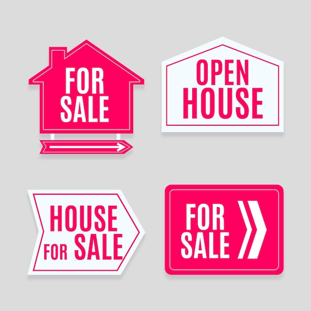 Sale real estate signs set