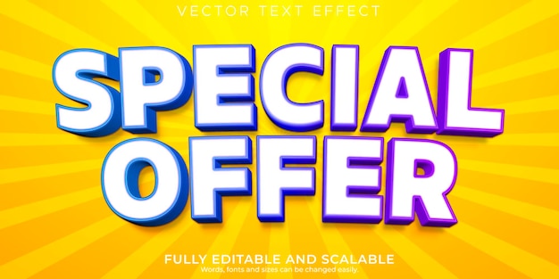 Sale text effect editable bold and offer text style