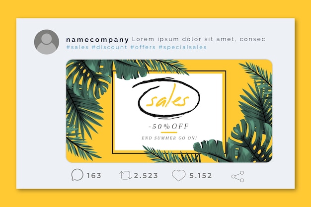 Sale twitter post template