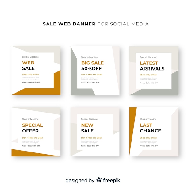 Sale web banner for social media