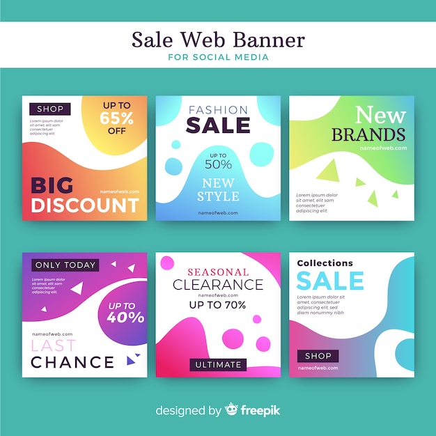 Sale web banner for social media