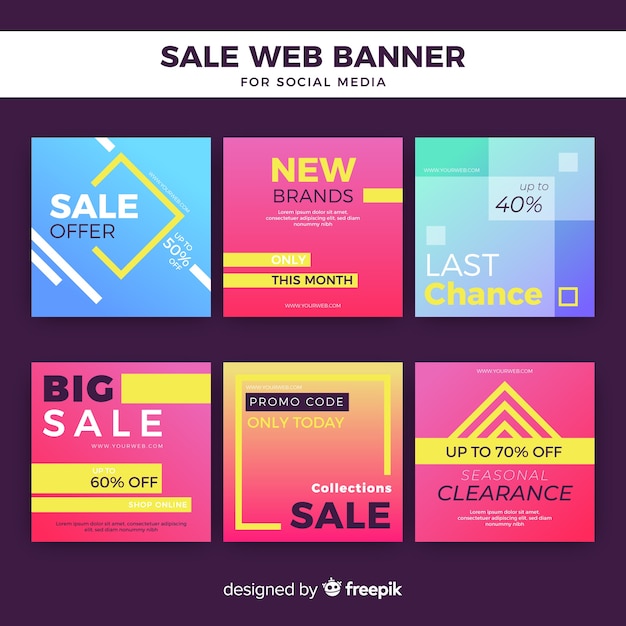 Sale web banner for social media