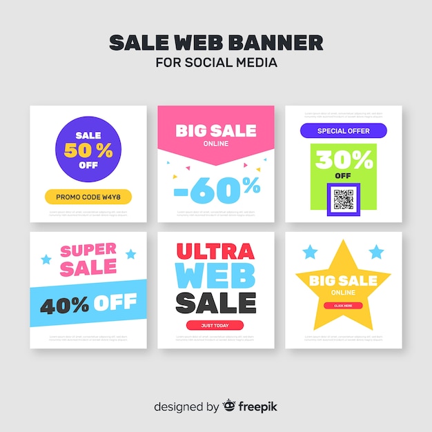 Sale web banner for social media