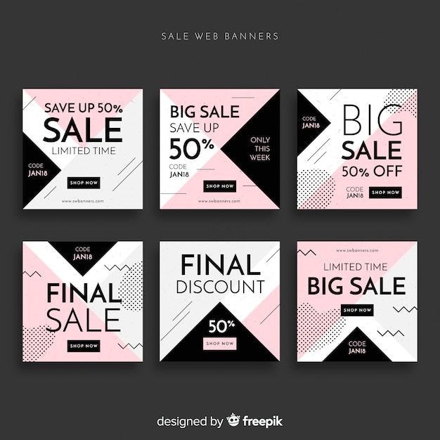 Sale web banner for social media