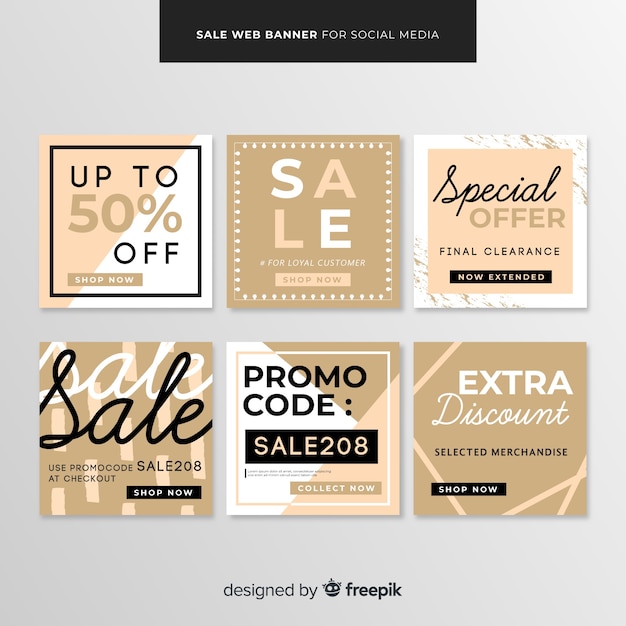 Sale web banner for social media