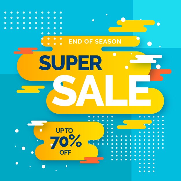 Sales background with super sale