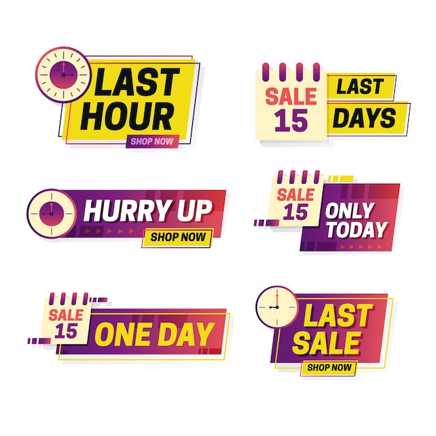 Sales countdown banner collection