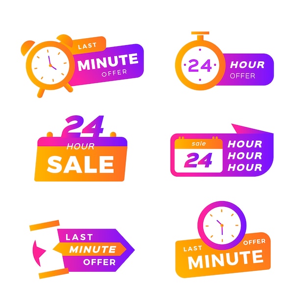 Free vector sales countdown banner collection