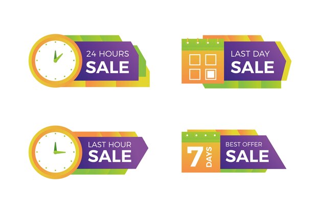 Sales countdown banner collection