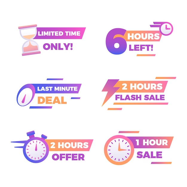 Free Vector sales countdown banner collection