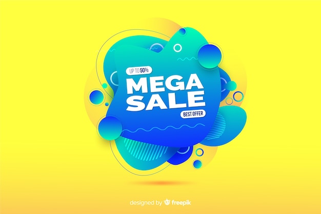 Sales shape fluid effect background