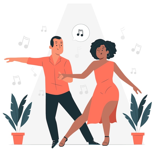 Salsa music concept illustration