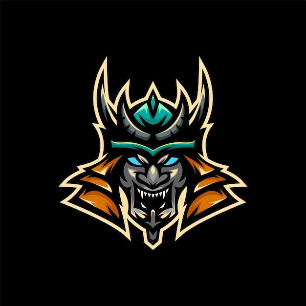 Samurai mascot illustration logo