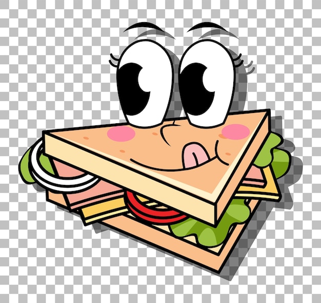 Free Vector sandwich cartoon character isolated