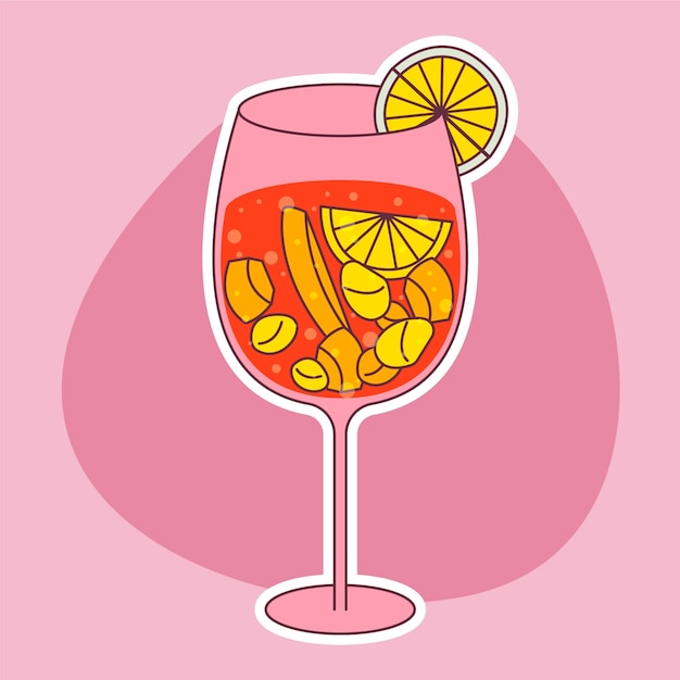 Free Vector sangria illustration in hand drawn style