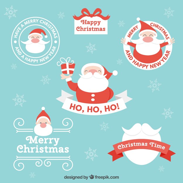 Santa claus badges