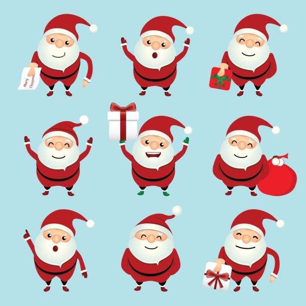 Free Vector santa claus designs collection