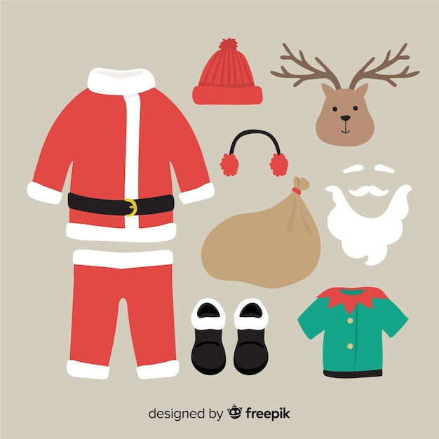 Free Vector santa claus equipment