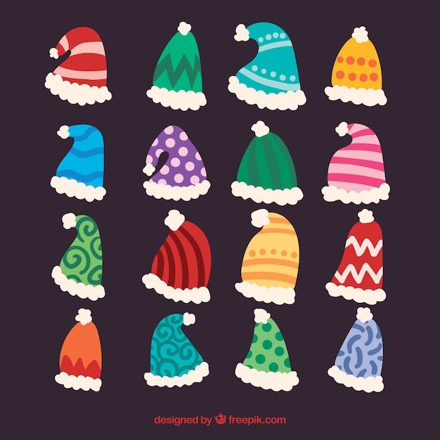 Santa claus hat collection