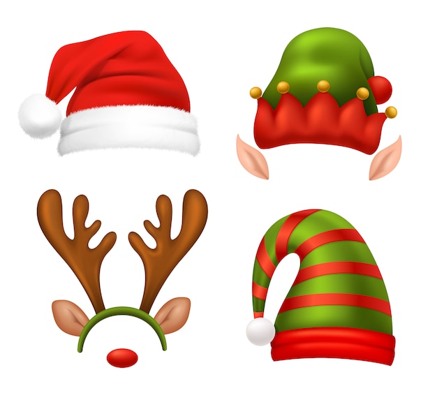  Santa Claus hat Set