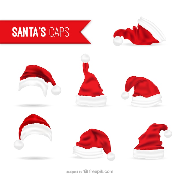 Santa Claus hats pack