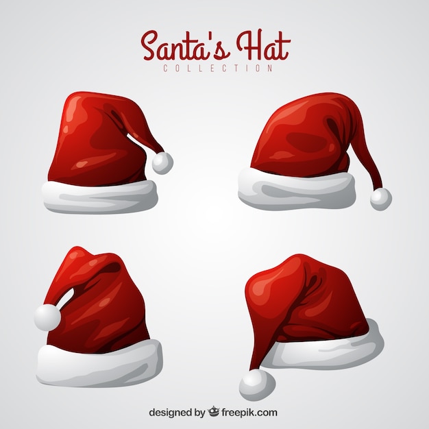 Santa claus hats set