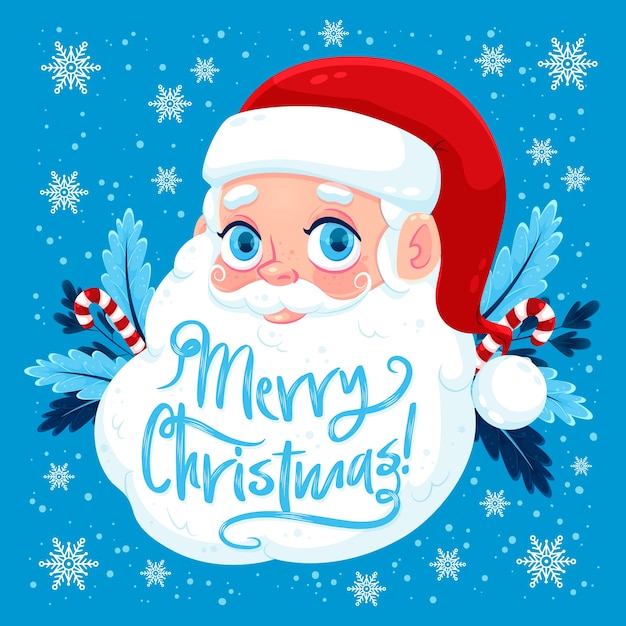 Santa claus with typography