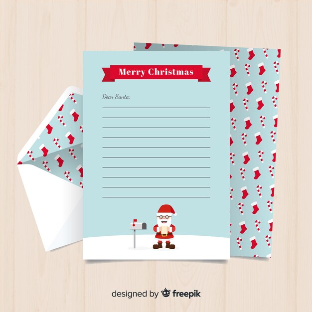 Santa mailbox christmas letter template