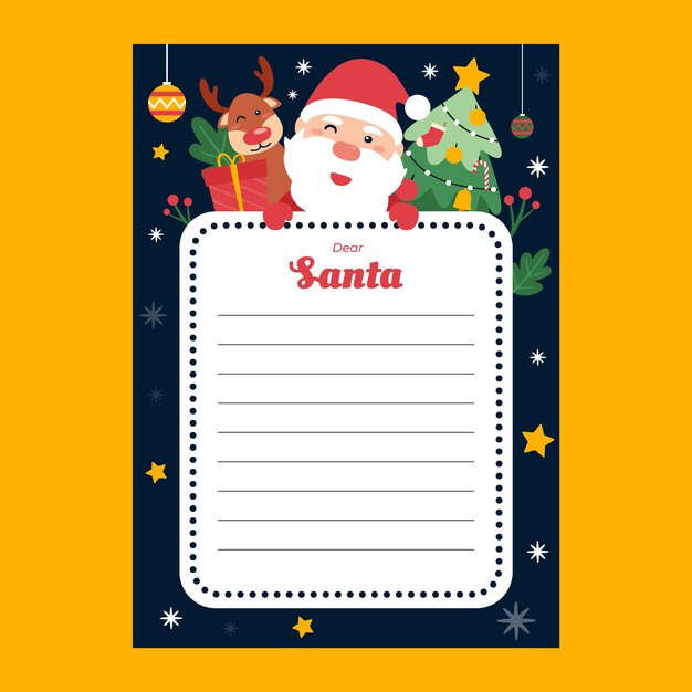 Santa wishes letter template