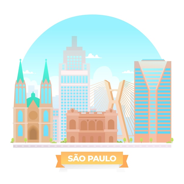 Free Vector sao paulo skyline