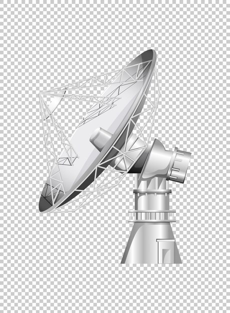 Satellite dish on transparent background