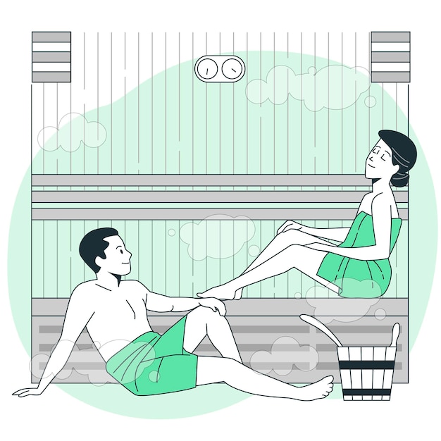 Sauna concept illustration