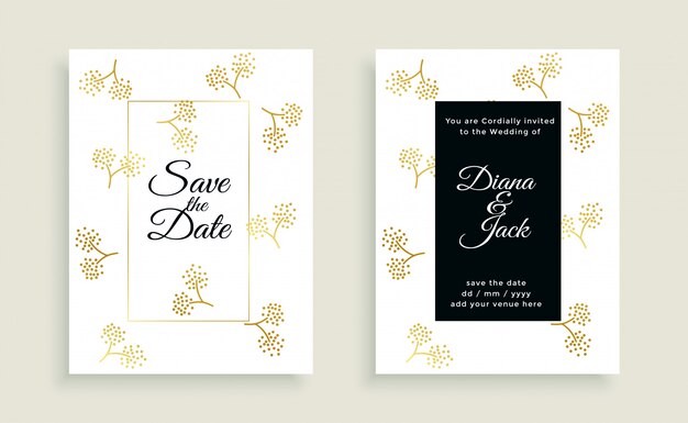 Save the date beautiful wedding card 