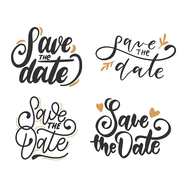 Save the date calligraphy collection