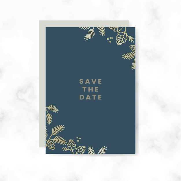 Save the date card vector