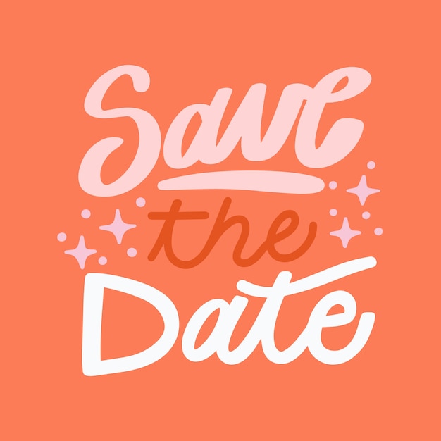 Save the date lettering wallpaper